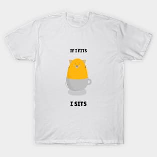 If I fits I sits - Cat Lover T-Shirt